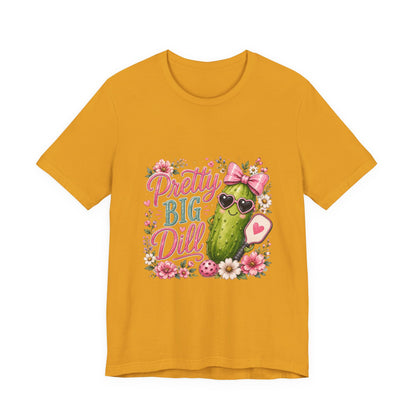 Pretty Big Dill T‑Shirt — Cute Pickleball Graphic Tee with Floral Accents