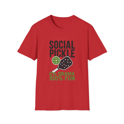0% Drama 100% Fun Pickleball T-Shirt