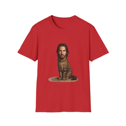 Keanu Reeves Cat Parody — Surreal Celebrity-Style Cat Portrait Shirt