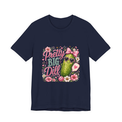 Pretty Big Dill T‑Shirt — Cute Pickleball Graphic Tee with Floral Accents