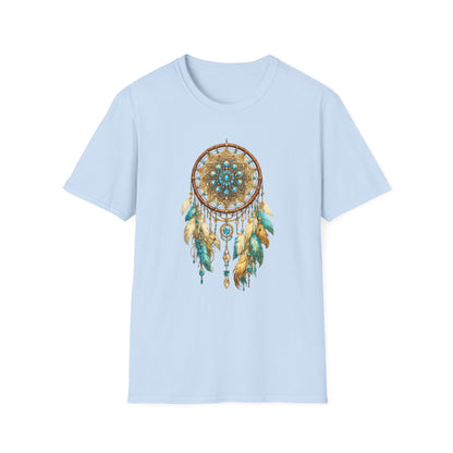 Ornate Turquoise & Gold Dreamcatcher T-Shirt