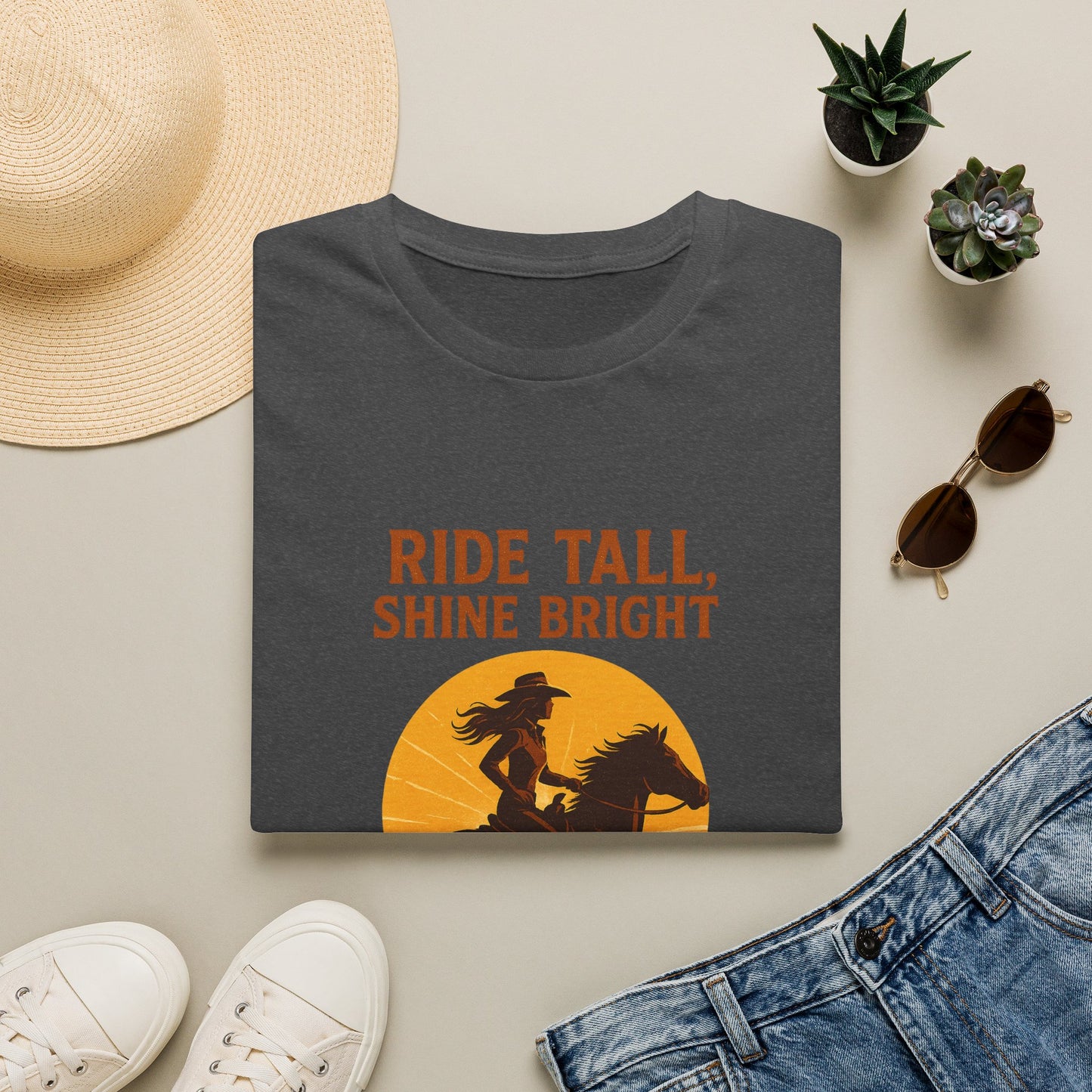 Ride Tall, Shine Bright Western Cowboy T-Shirt