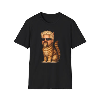 Guy Fieri Cat Funny Parody T-Shirt
