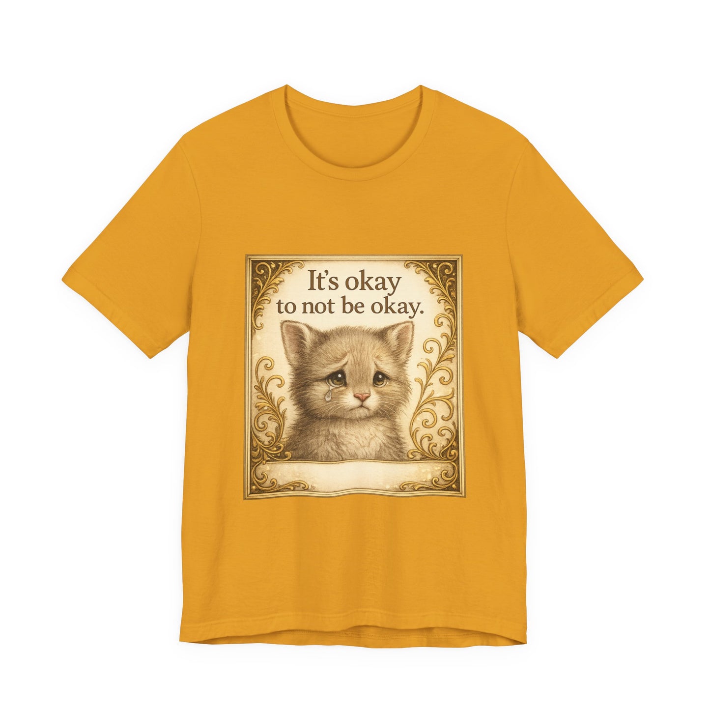 It's Okay To Not Be Okay Kitten Mental Health T-Shirt