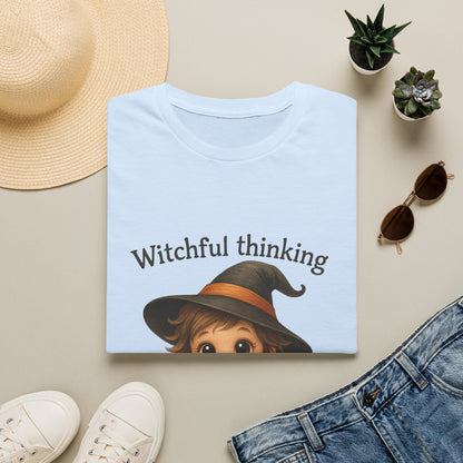 Witchful Thinking T-Shirt — Cute Witch Girl Halloween Tee