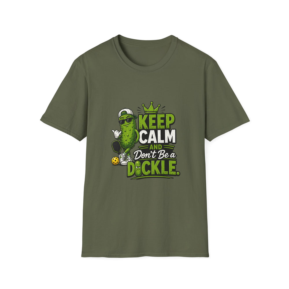 Keep Calm and Don't Be a Dickle Funny Pickleball T-Shirt