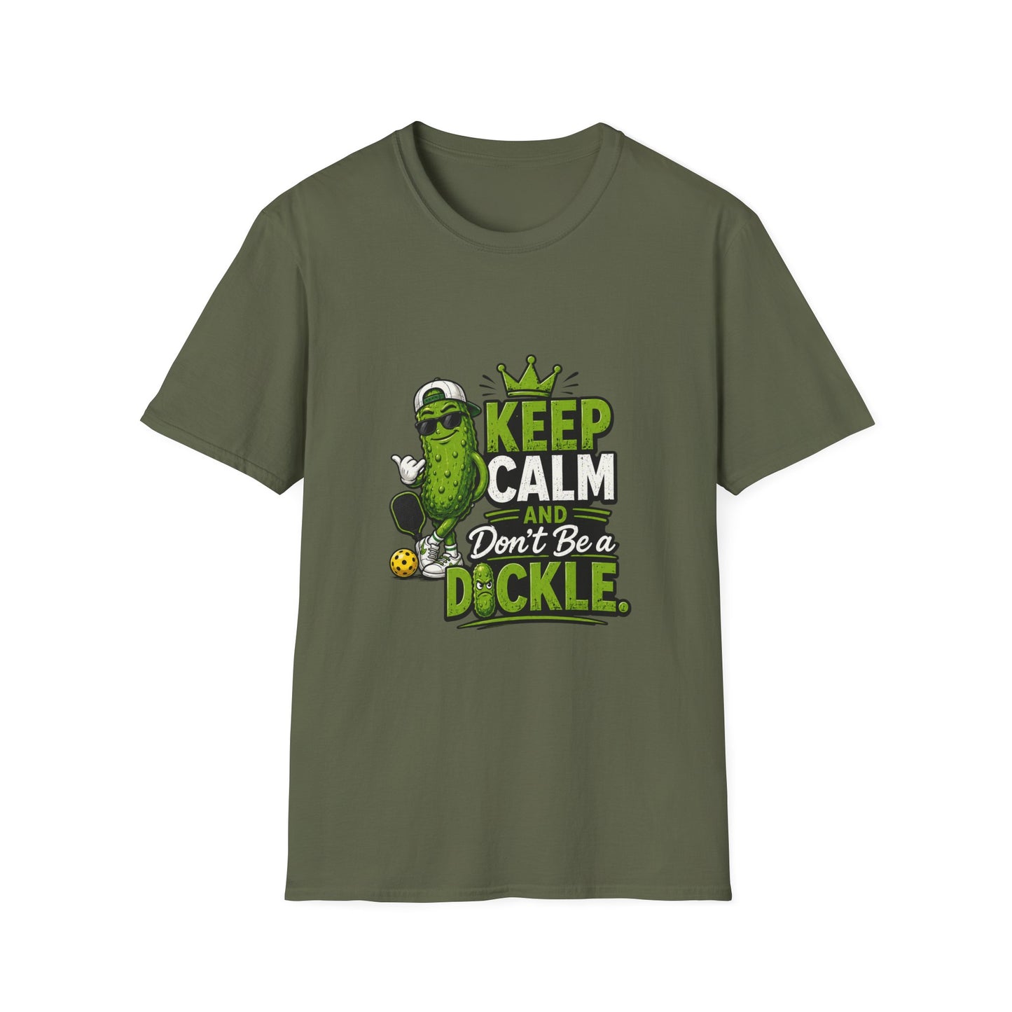 Keep Calm and Don't Be a Dickle Funny Pickleball T-Shirt