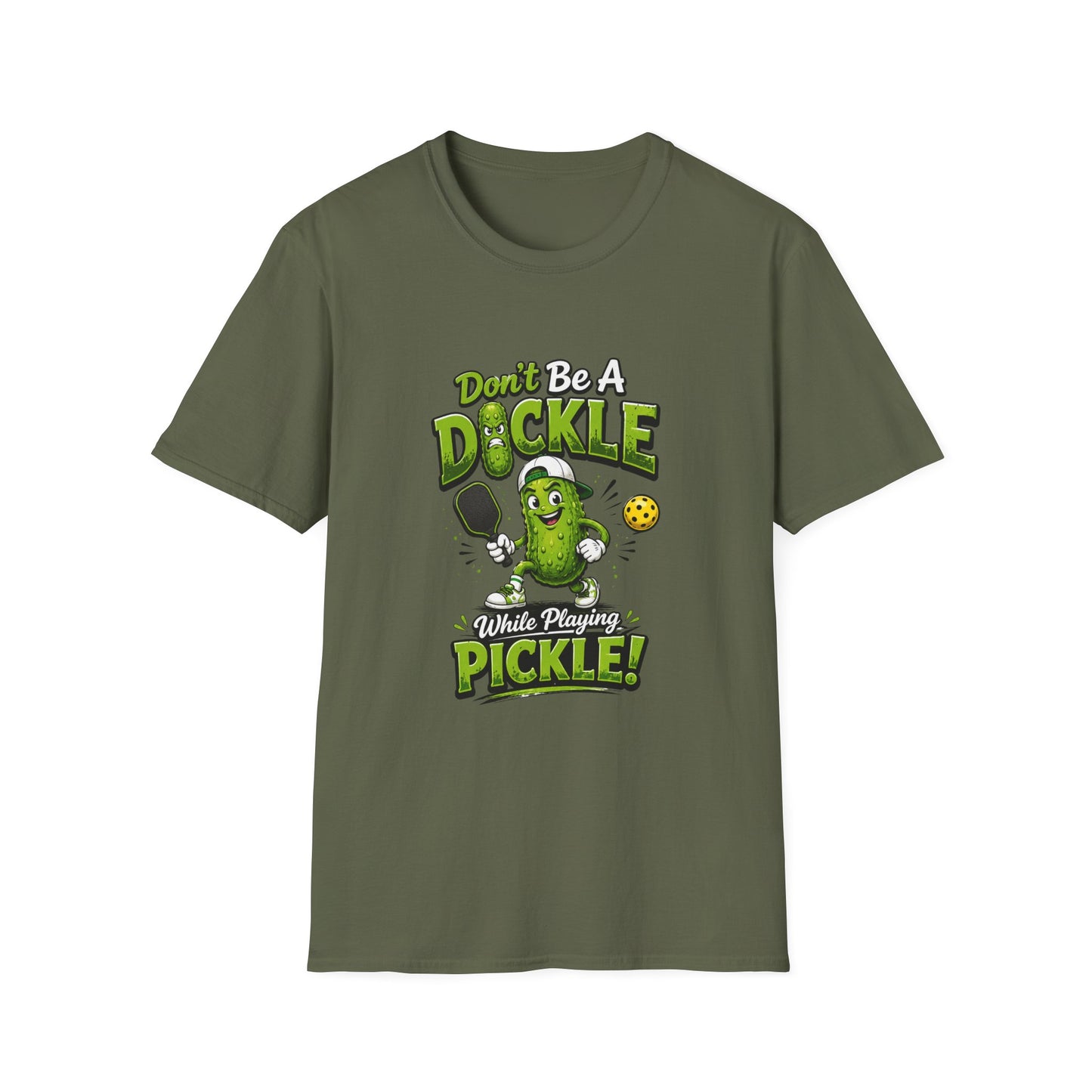 Don't Be a Dickle While Playing Pickle Funny Pickleball T-Shirt