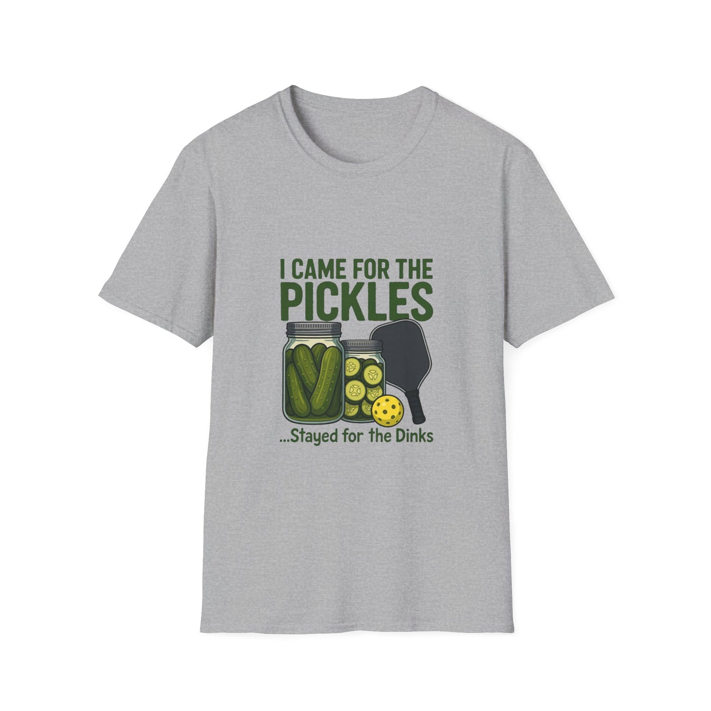 I Came for the Pickles Stayed for the Dinks Funny Pickleball T-Shirt