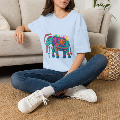 Vibrant Mandala Elephant Indian Art T-Shirt