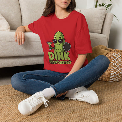 Dink Responsibly Funny Pickleball T-Shirt