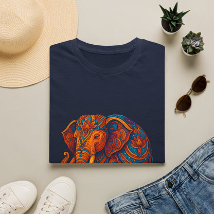 Vibrant Mandala Elephant Indian Art T-Shirt