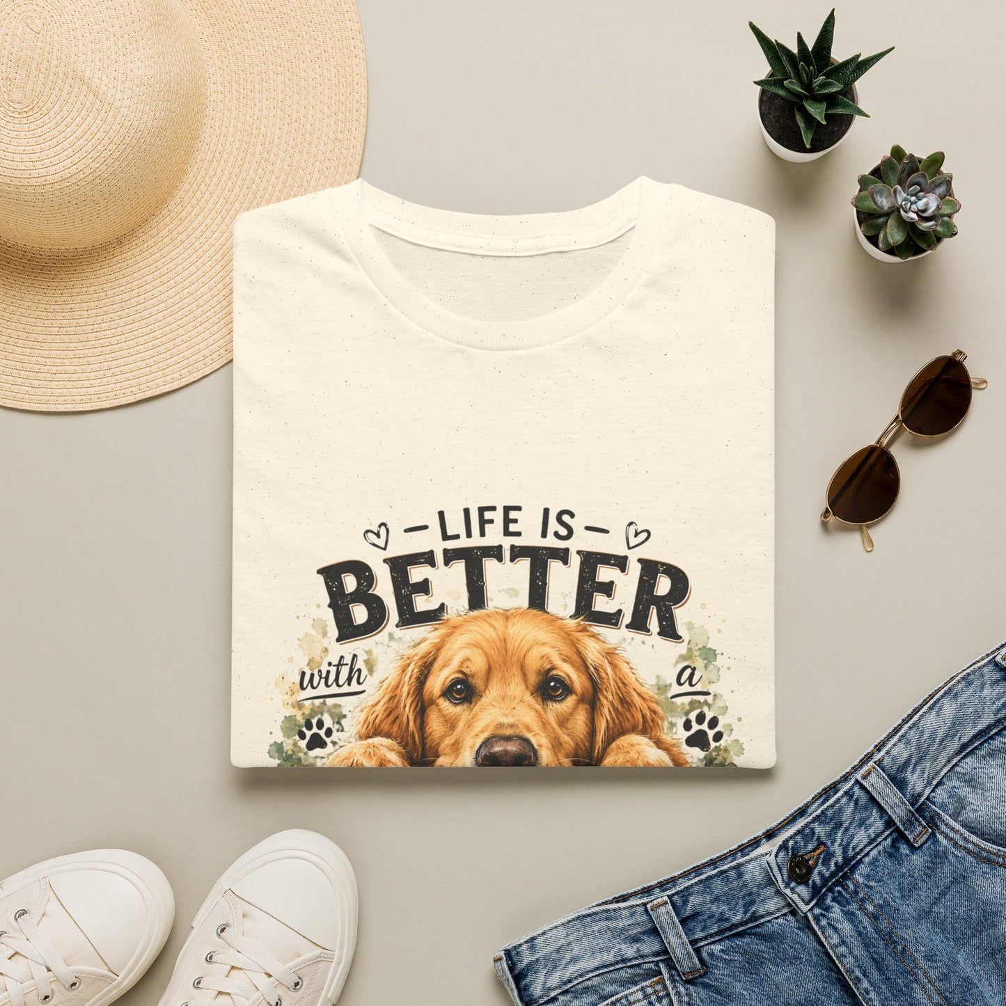 Life Is Better With a Golden Retriever T-Shirt