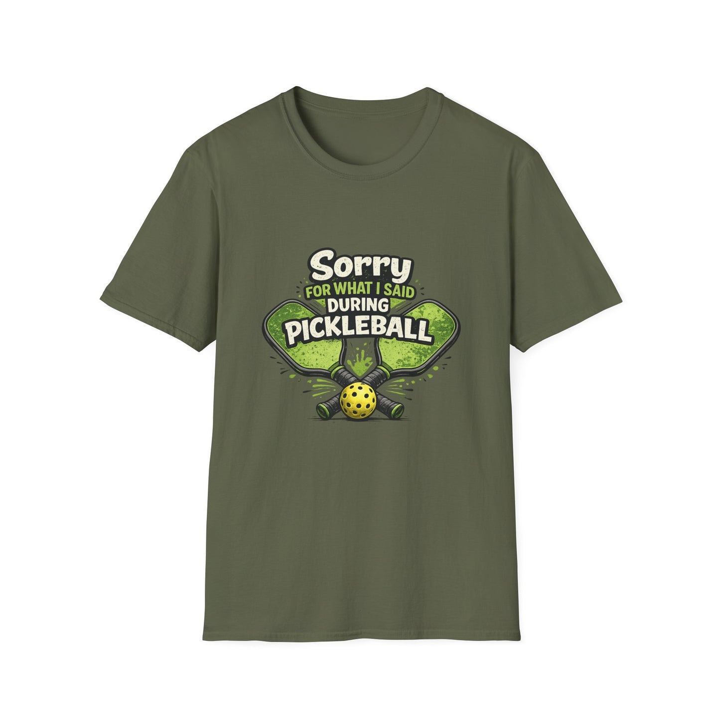 Pickleball T-Shirt — “Sorry For What I Said During Pickleball” Funny Sports Tee