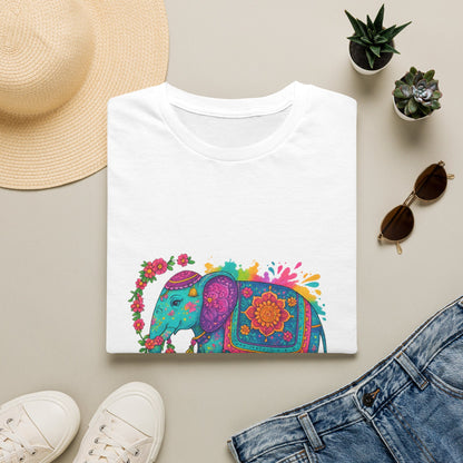 Vibrant Mandala Elephant Indian Art T-Shirt