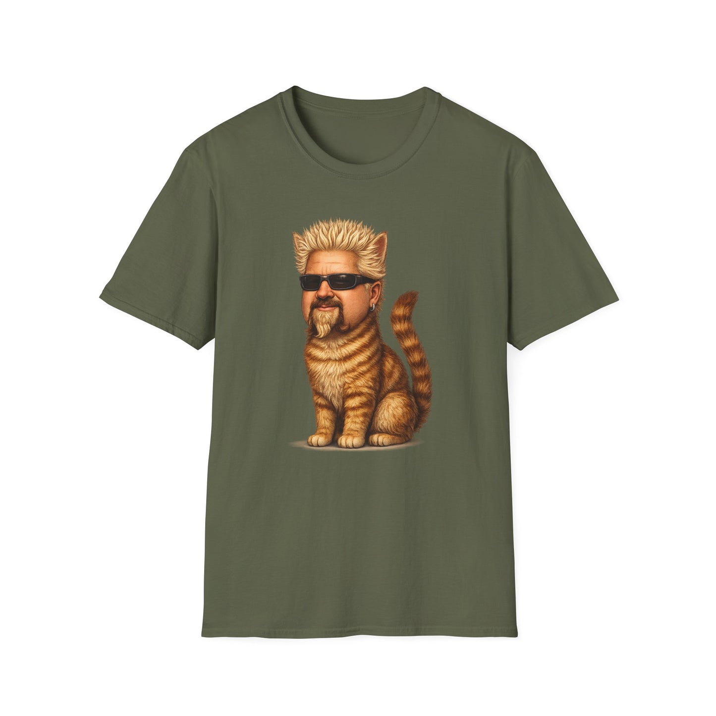 Guy Fieri Cat Funny Parody T-Shirt