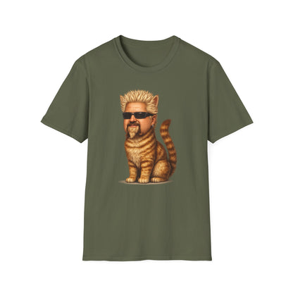 Guy Fieri Cat Funny Parody T-Shirt