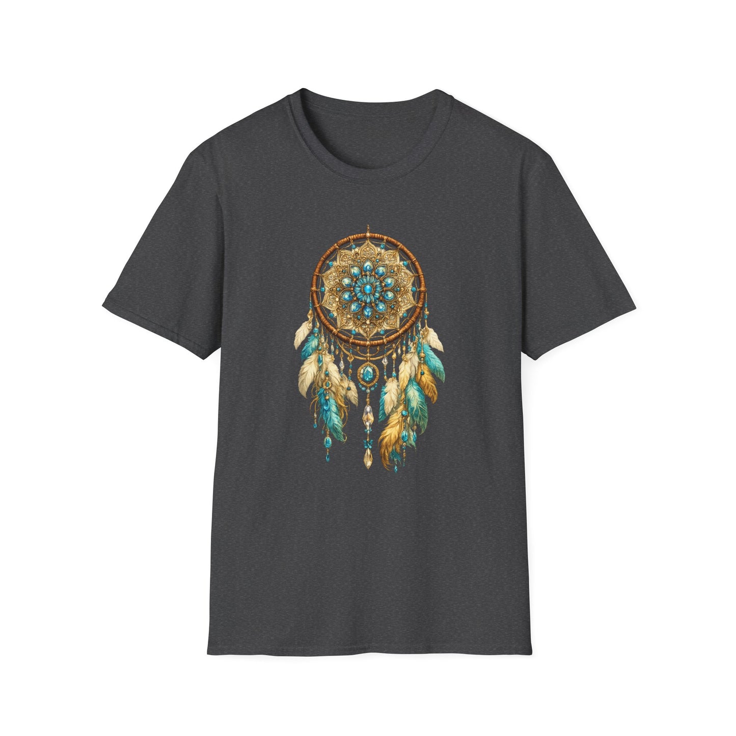Ornate Turquoise & Gold Dreamcatcher T-Shirt