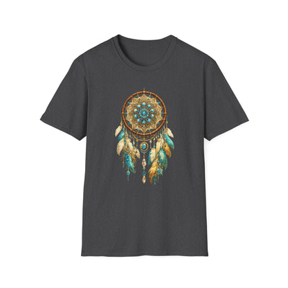 Ornate Turquoise & Gold Dreamcatcher T-Shirt