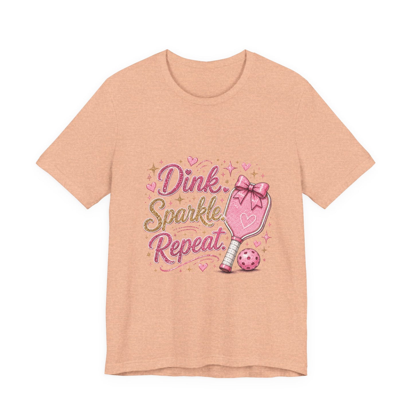 Dink Sparkle Repeat Funny Pickleball T-Shirt