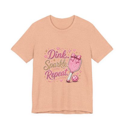 Dink Sparkle Repeat Funny Pickleball T-Shirt