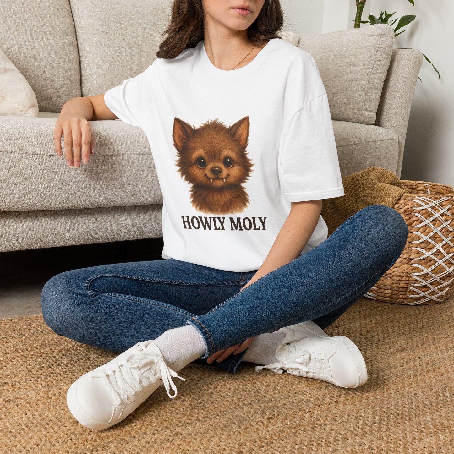 Howly Moly Funny Cute Wolf T-Shirt