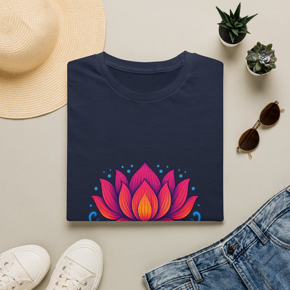 Vibrant Lotus Flower Sacred Indian Art T-Shirt