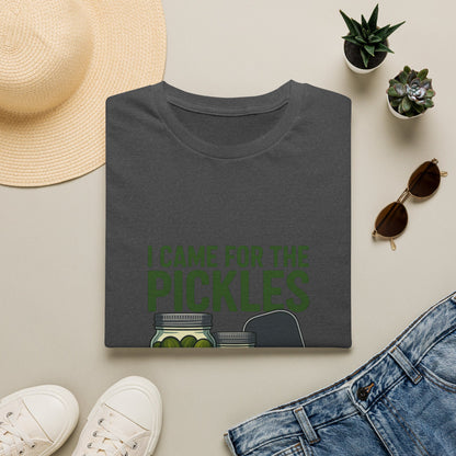 I Came for the Pickles Stayed for the Dinks Funny Pickleball T-Shirt