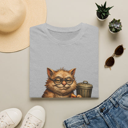 Danny DeVito Cat Parody— Cute Cat with Glasses & Pizza Graphic Tee
