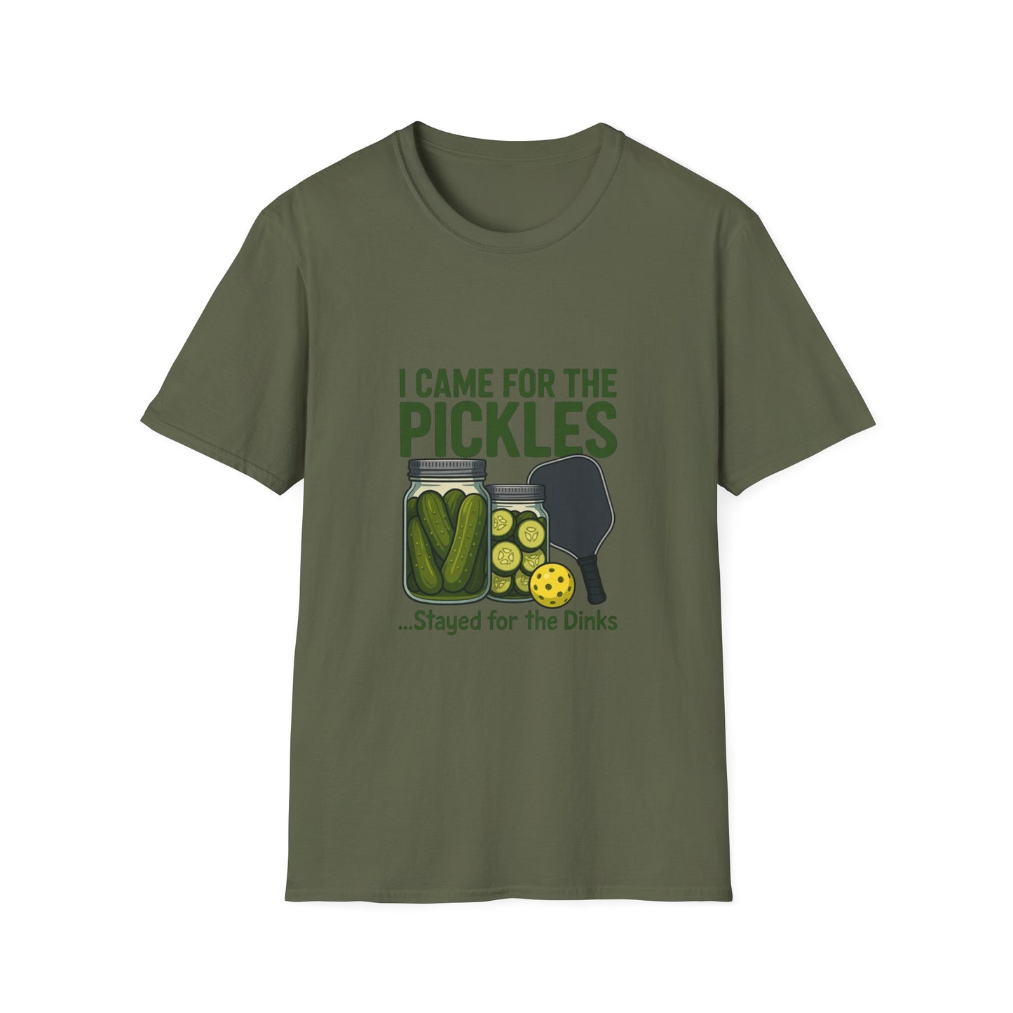 I Came for the Pickles Stayed for the Dinks Funny Pickleball T-Shirt