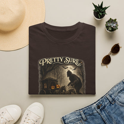 Sasquatch Stole My Carriage Ride Funny Halloween T-Shirt