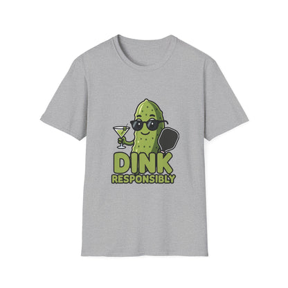Dink Responsibly Funny Pickleball T-Shirt