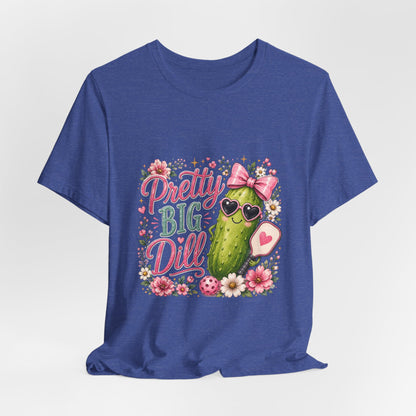 Pretty Big Dill T‑Shirt — Cute Pickleball Graphic Tee with Floral Accents