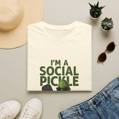 I'm a Social Pickle Here for Fun Not Glory Funny T-Shirt