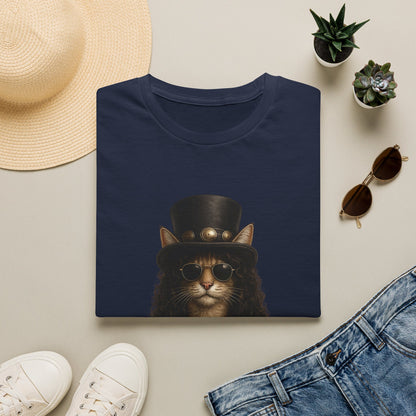 Slash Cat Parody — Vintage Top Hat Guitarist Cat Graphic T‑Shirt