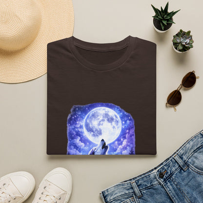 Howling Wolf Under Full Moon T-Shirt