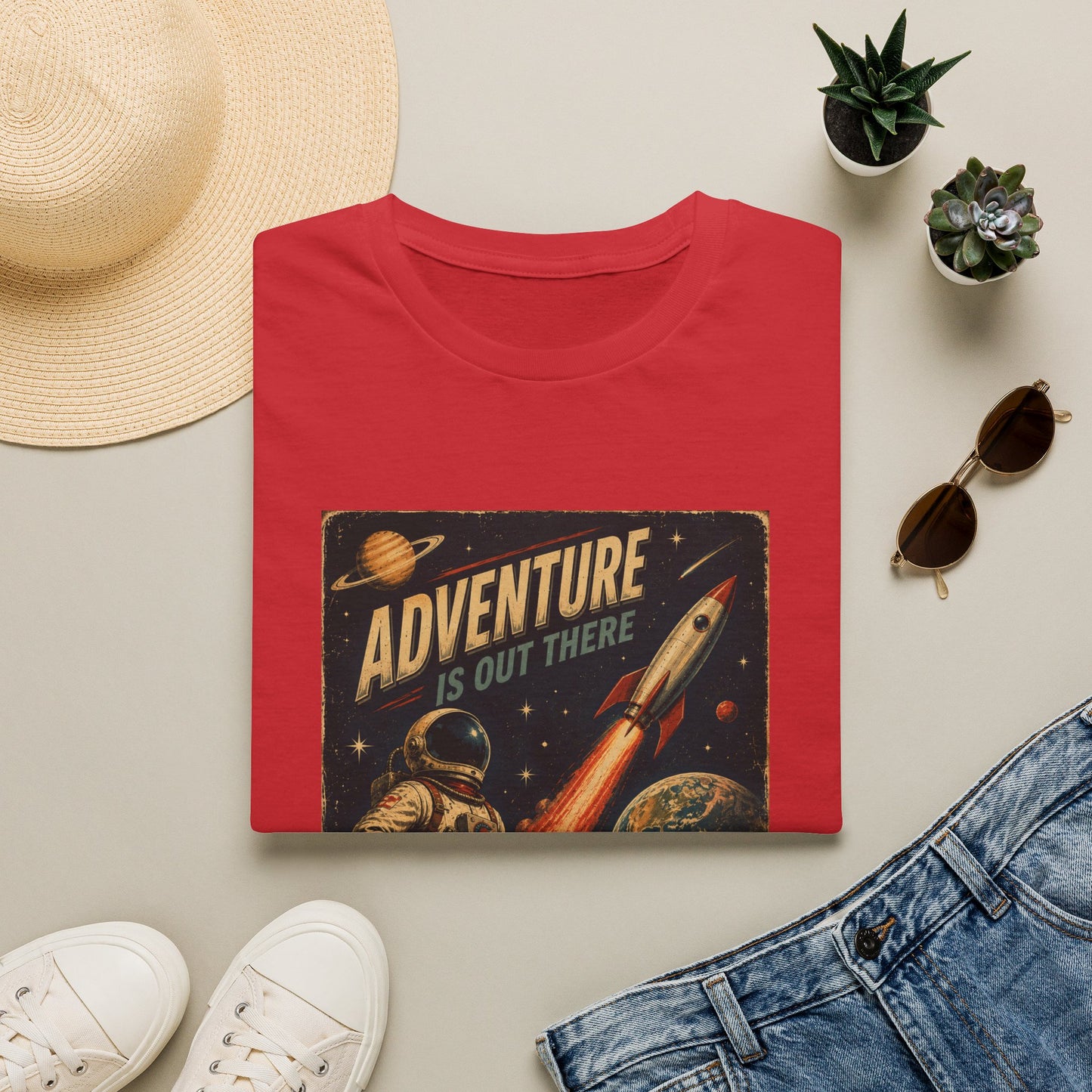 Adventure Is Out There Buckle Up And Enjoy The Ride Space Rocket T-Shirt