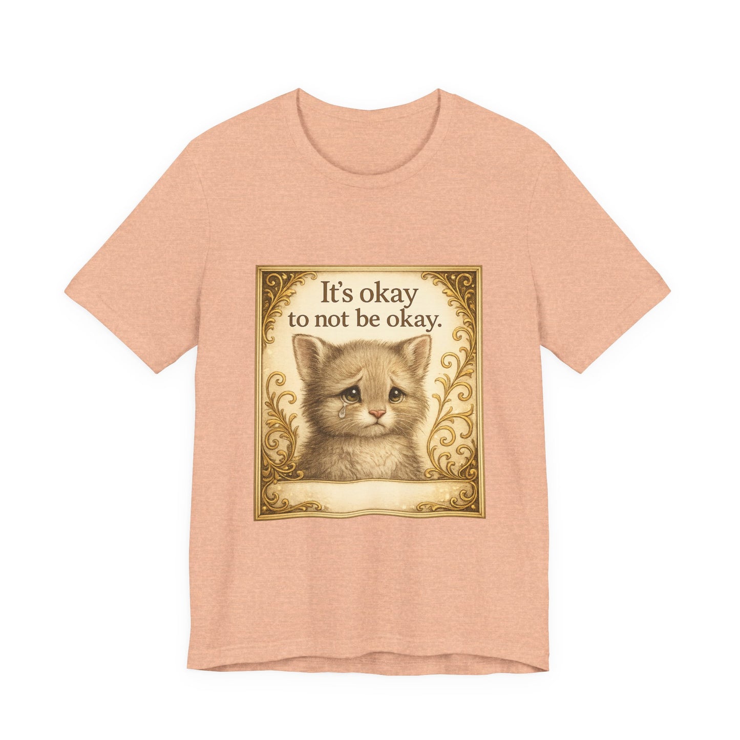 It's Okay To Not Be Okay Kitten Mental Health T-Shirt