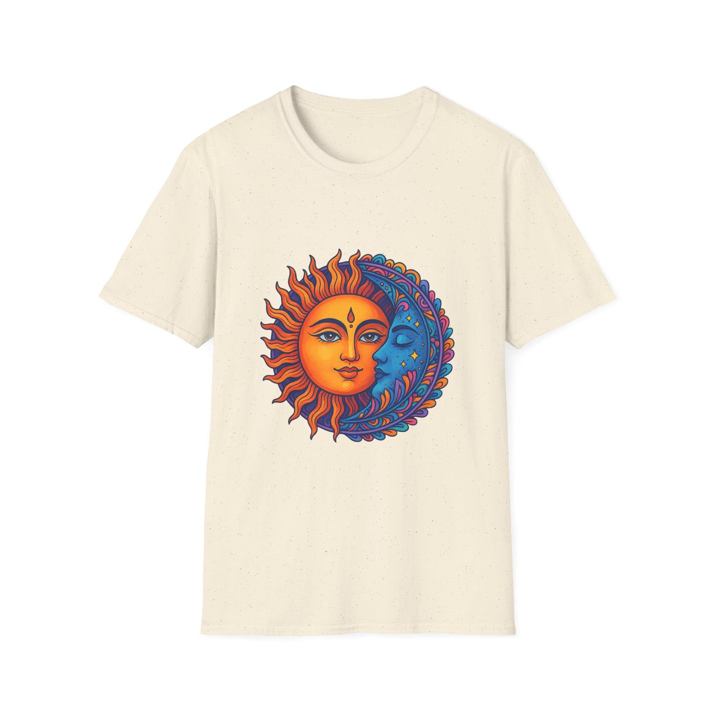 Sun and Moon Sacred Balance Indian Art T-Shirt