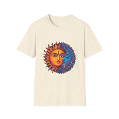 Sun and Moon Sacred Balance Indian Art T-Shirt