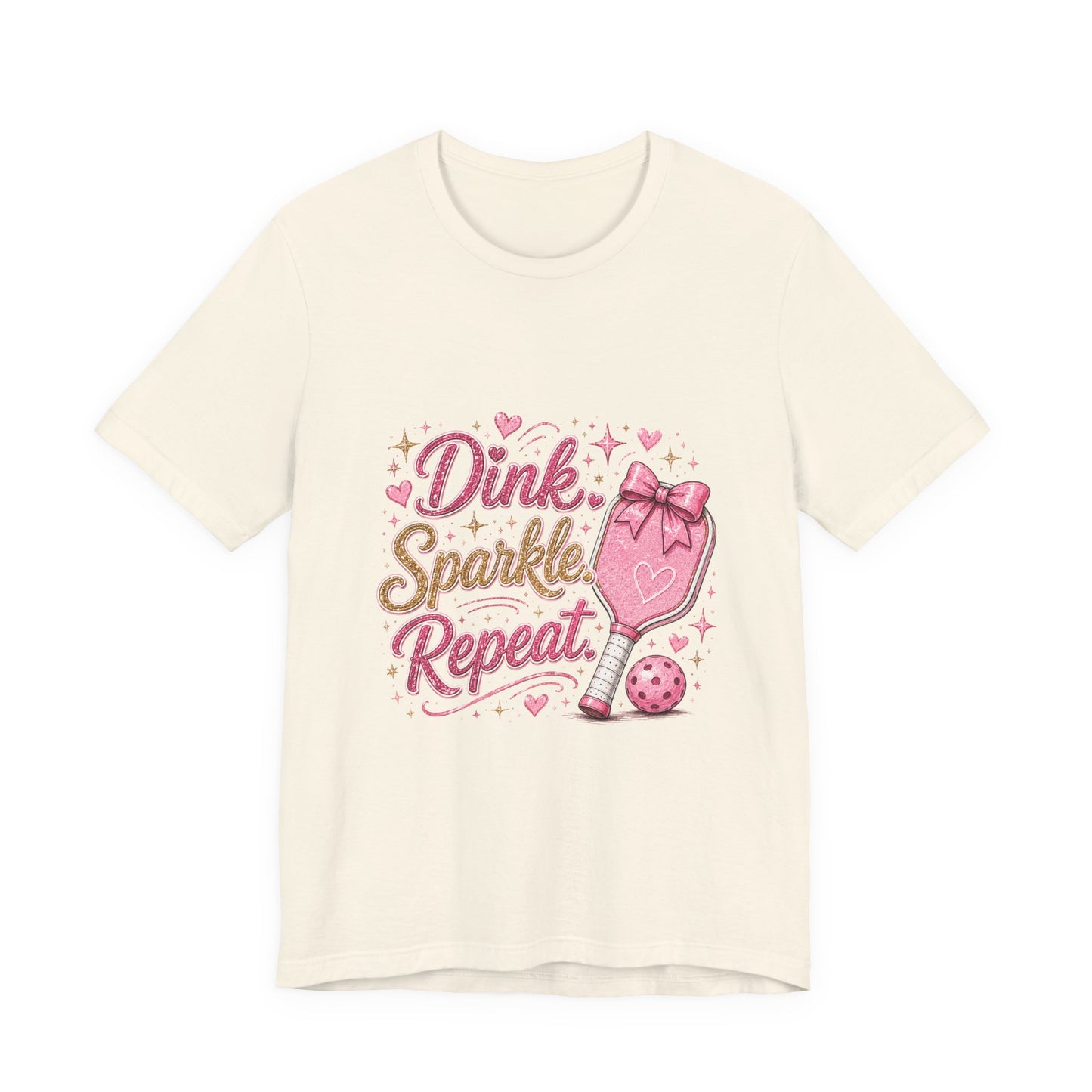 Dink Sparkle Repeat Funny Pickleball T-Shirt