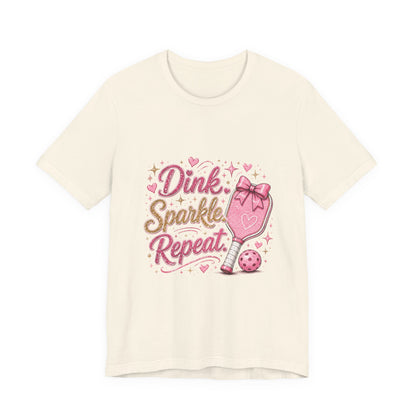 Dink Sparkle Repeat Funny Pickleball T-Shirt