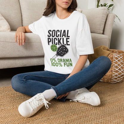 0% Drama 100% Fun Pickleball T-Shirt