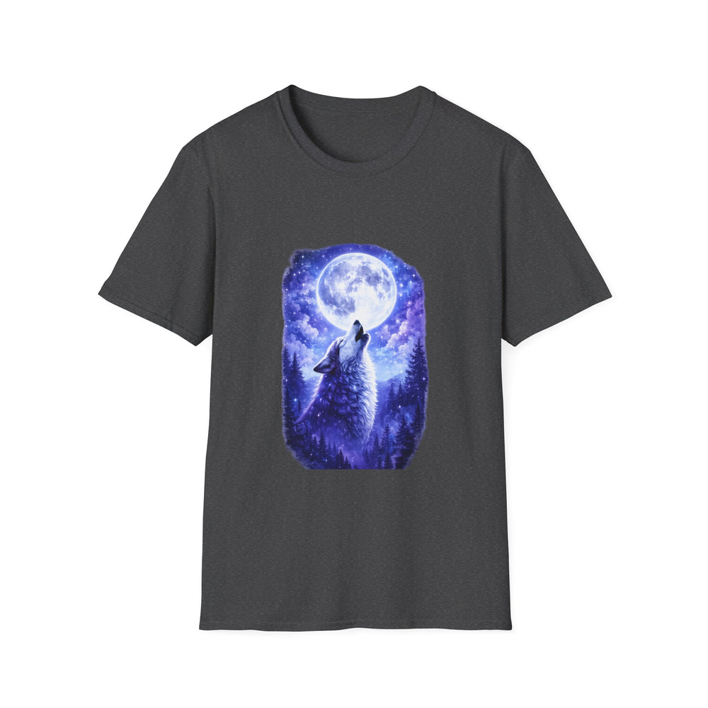 Howling Wolf Under Full Moon T-Shirt