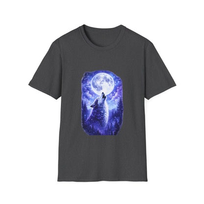 Howling Wolf Under Full Moon T-Shirt
