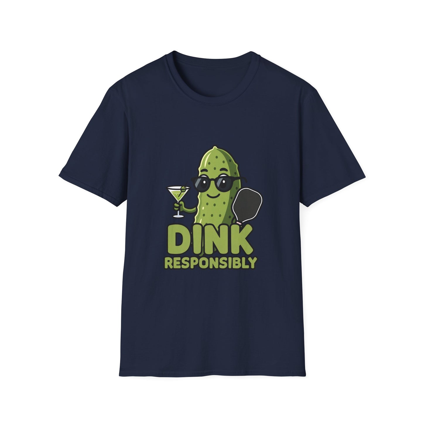 Dink Responsibly Funny Pickleball T-Shirt