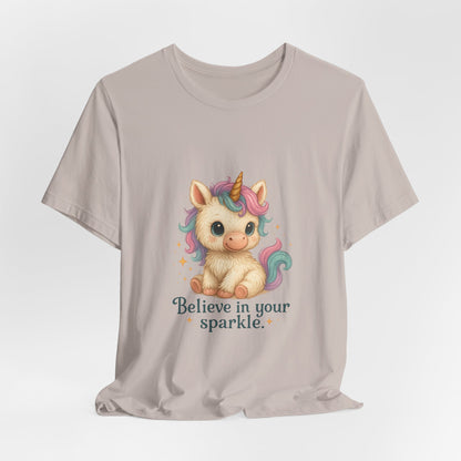 Believe in Your Sparkle Cute Unicorn T-Shirt