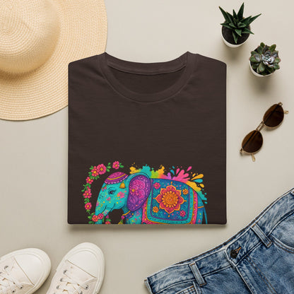 Vibrant Mandala Elephant Indian Art T-Shirt