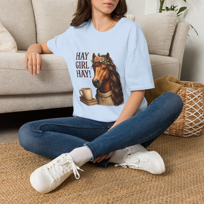Hay Girl Hay! Horse Graphic T‑Shirt — Hay Girl Hay Funny Horse