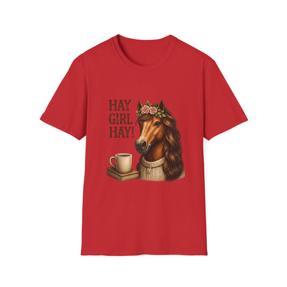 Hay Girl Hay! Horse Graphic T‑Shirt — Hay Girl Hay Funny Horse